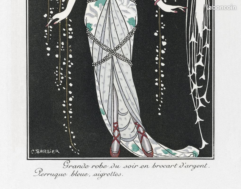 Affiche “Grande robe du soir”, d’après une illustration art déco de 1922 (image 2)
