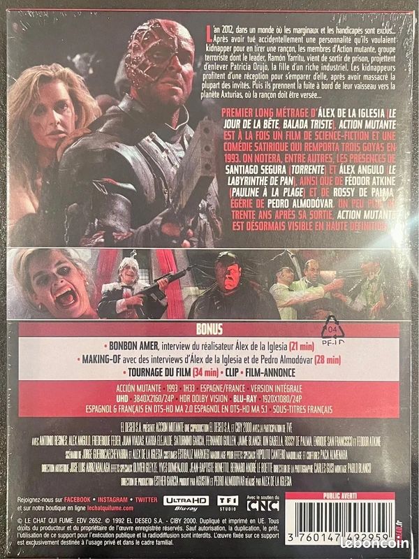 Action Mutante 💿 Álex De La Iglesia 📀 Le Chat Qui Fume 💿 Neuf sous blister 📀 Blu-Ray 💿 Blu-Ray 4K (image 2)