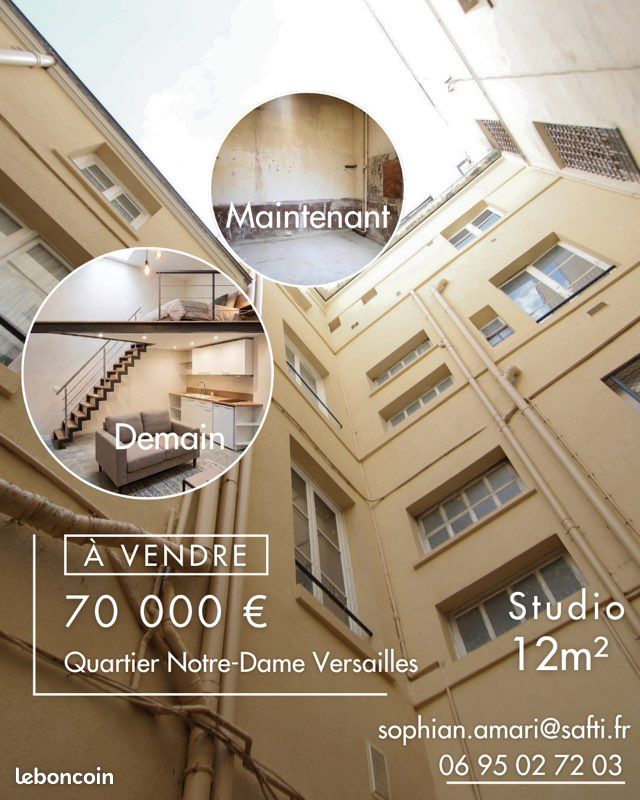 Appartement 1 pièce 12 m² · à Versailles · 12 m² · 70 000 €