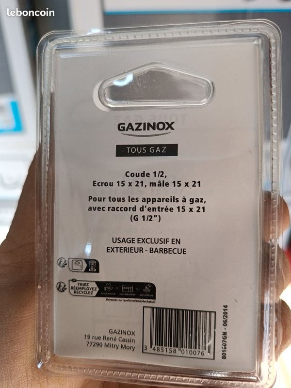 Raccords, coudes, détendeurs, lyre, flexibles gaz butane propane groupe sécurité chauffe eau (image 15)