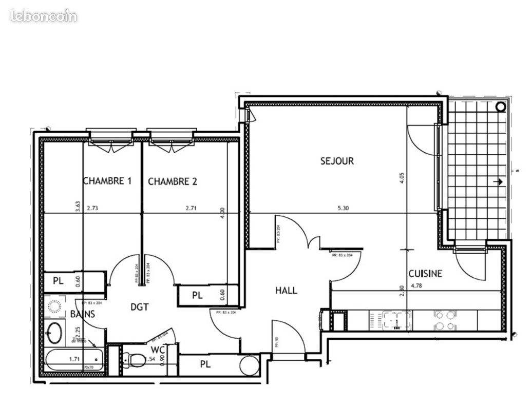 Appartement 3 pièces 74 m² · à Faverges-Seythenex · 74 m² · 252 000 €