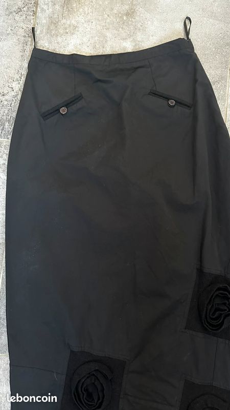 Jupe Noire Lauren Vidal Taille S - 100% Polyester - Neuve Sans étiquette