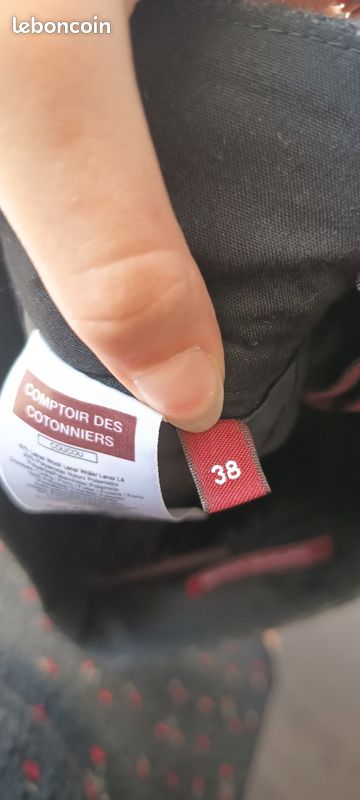 Jupe Comptoir des Cotonniers grise à carreaux T.38 80% laine (image 6)