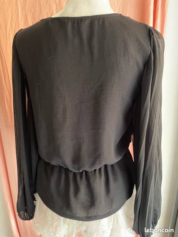 Chemisier Tunique LPB Woman Noir - Taille M - Style Cache-cœur - Neuf Sans étiquettes