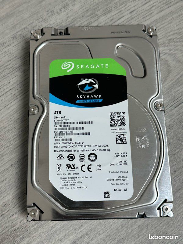 Disque Dur Interne Seagate 4 To ST4000VX013 - Pour PC De Bureau - Occasion Testé