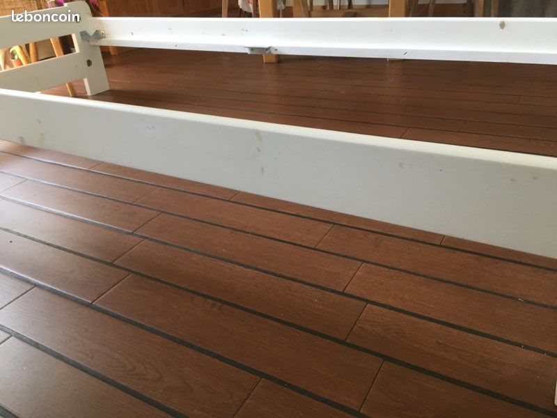 Lit bois massif sommier et matelas (image 9)