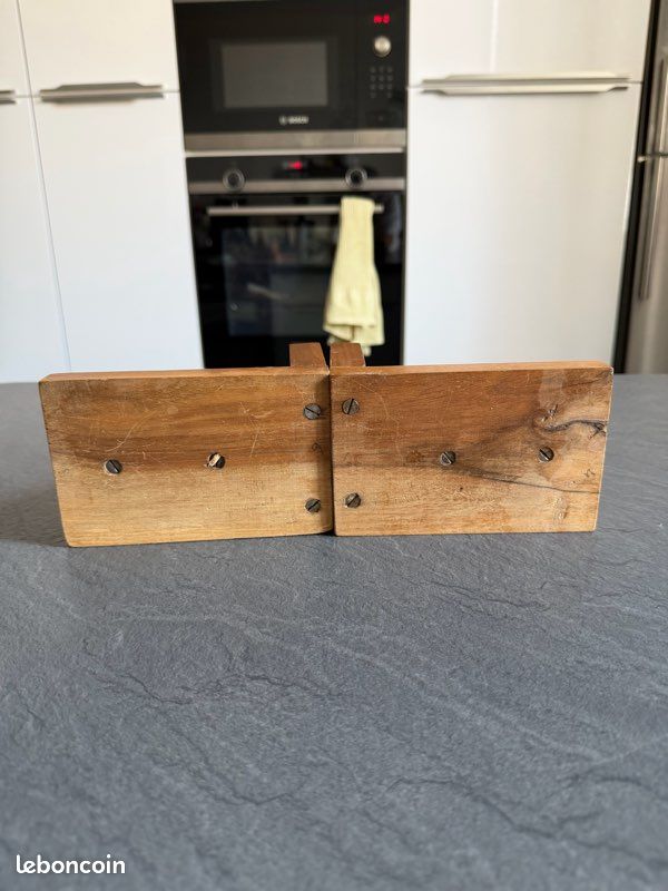Paire de serre-livres chats en bois et métal patiné – Art Déco (image 3)