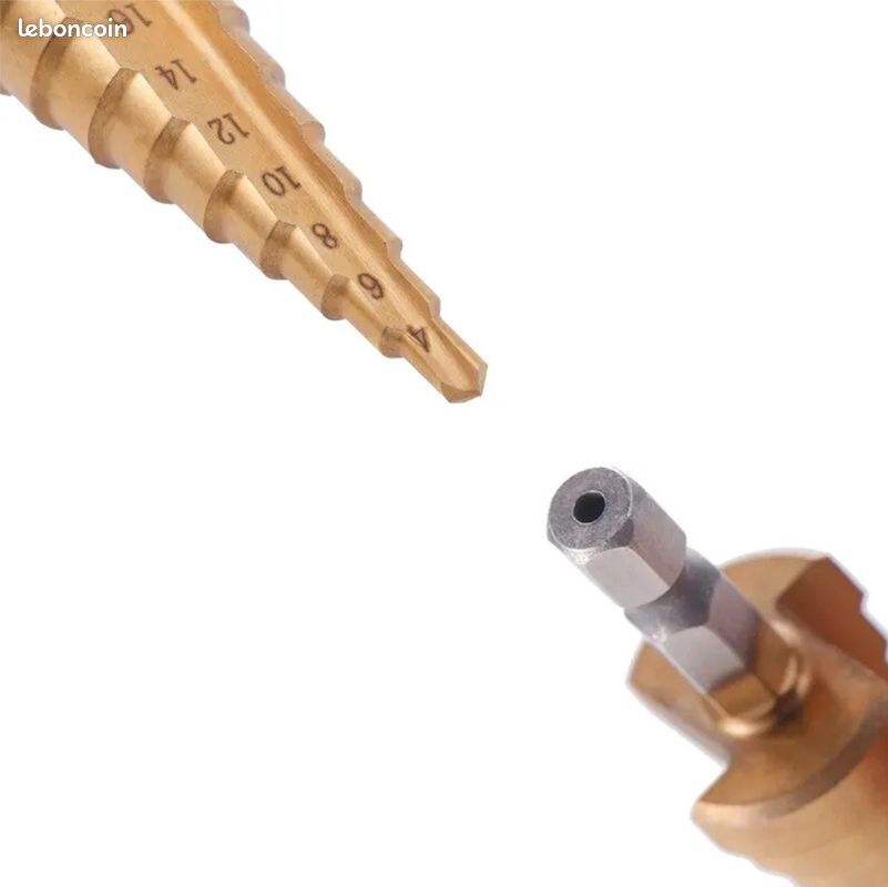 Perceuse étagée Wildoda à cannelure droite HSS, tige hexagonale, jeu de forets d'alésoir, bois revêtu de titane, trou en métal, sac de gril, 3-12, 4-12, 4-20mm, 3 pièces (image 4)