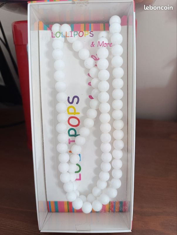 Collier à perles blanches en silicone alimentaire lollipops and more (image 1)