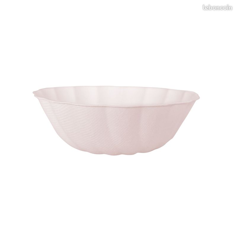 Lot de 6 bols ou coupes rondes diamètre 14,8cm -lilas - violet - jetable 100% biodégradable (image 1)