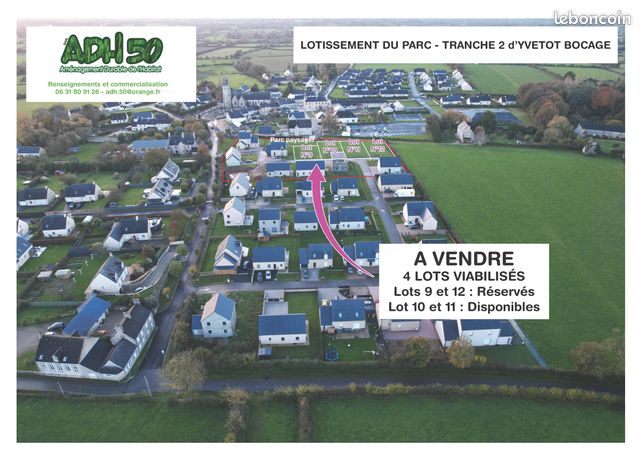 1 Parcelles viabilisées a YVETOT BOCAGE