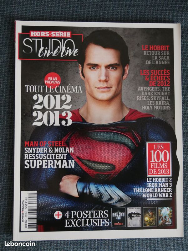 Studio Ciné Live HS n°22 Superman Le Hobbit Avengers Bilan 2012-2013 + 4 Posters (image 1)
