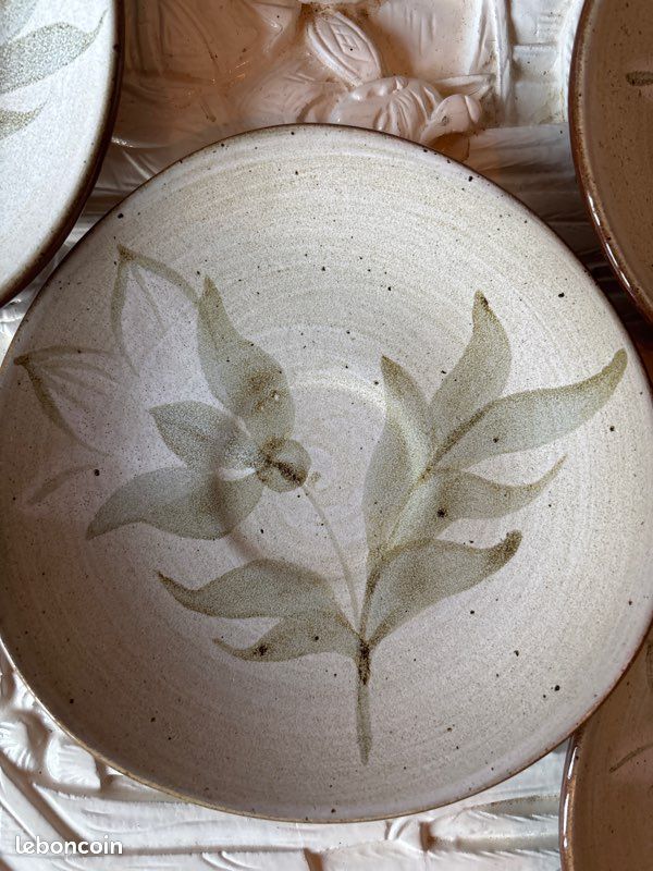 Lot de 5 assiettes grès Niderviller (image 3)