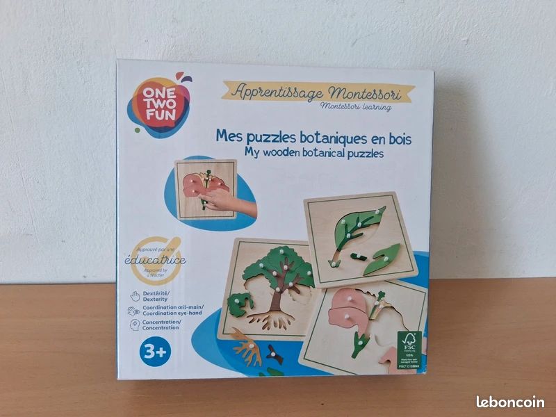 Mes Puzzles Botaniques Bois 'Montessori" (article neuf) (image 1)