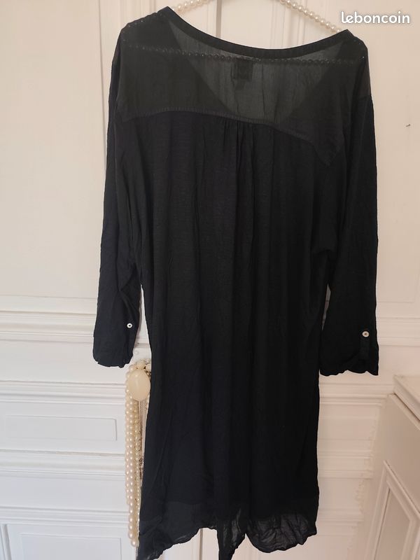 Robe mi-longue noire Anne Klein (image 5)