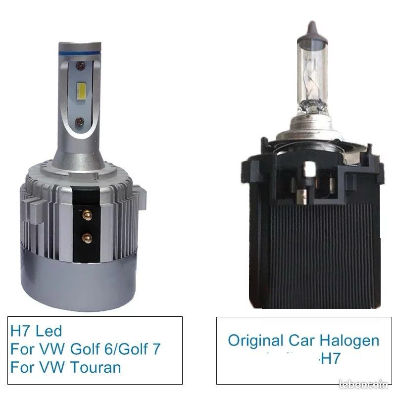 Led Ventilé H7 ou H15 Spécial Volkswagen Golf 6 7 GTD GTI Tiguan Touran audi Mercedes (image 2)