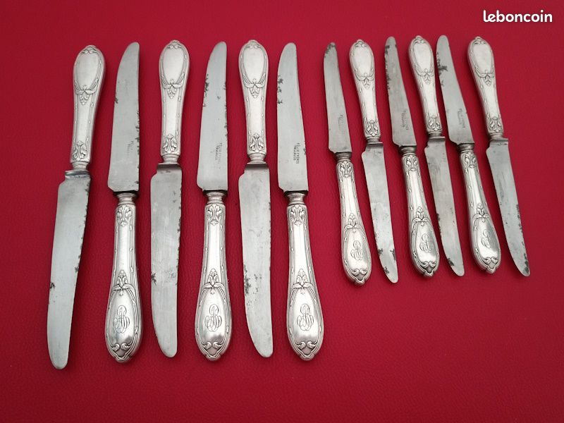 6 couteaux entremet art deco - Arts de la table