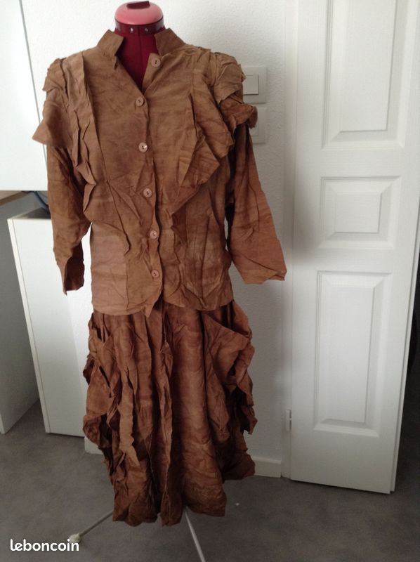 Chemisier + jupe marron pj322 (image 1)