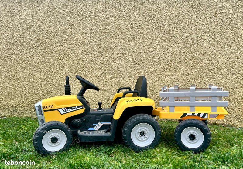 Tracteur électrique enfant jaune (image 2)