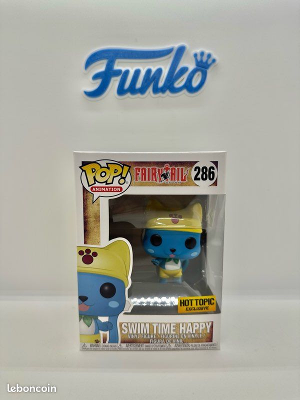 Funko Pop Fairy Tail Swim Time Happy 286 Hot Topic 🇺🇸 Collection