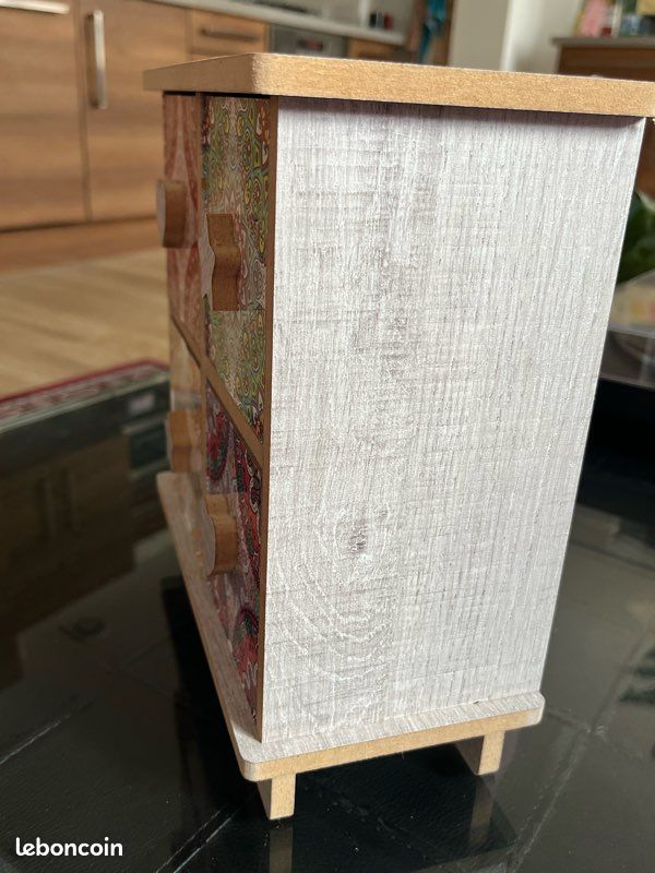 Petit meuble de rangement 4 tiroirs décoratifs – neuf (image 8)