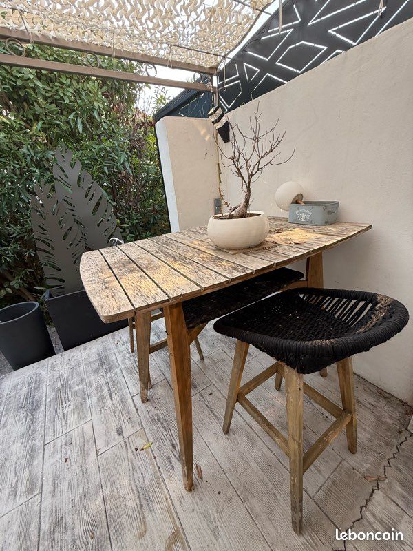 Ensemble Table haute extérieure Joem + 2 chaises (image 3)