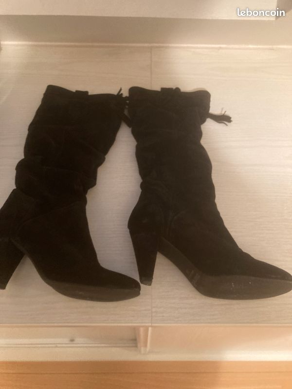 Bottes femme daims noir T:36 Minelli (image 9)