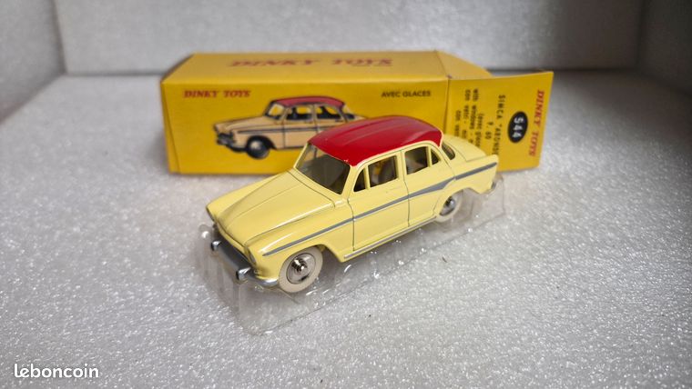 Jouet vintage 544 SIMCA ARONDE P60 DINKY TOYS MECCANO BRIQUE TOIT crème - Jeux & Jouets