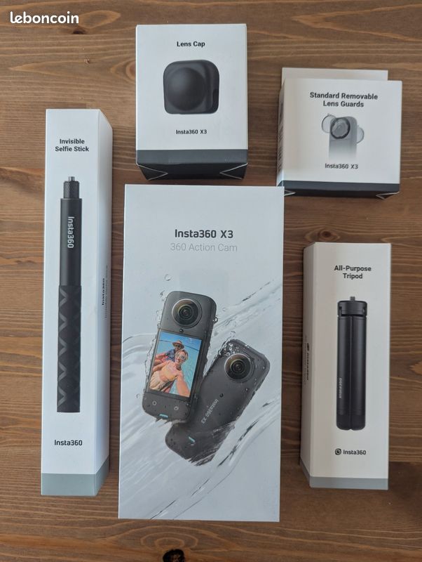 Vends Caméra 360 Insta360 X3 + Accessoires Neufs (Sous blister) (image 1)