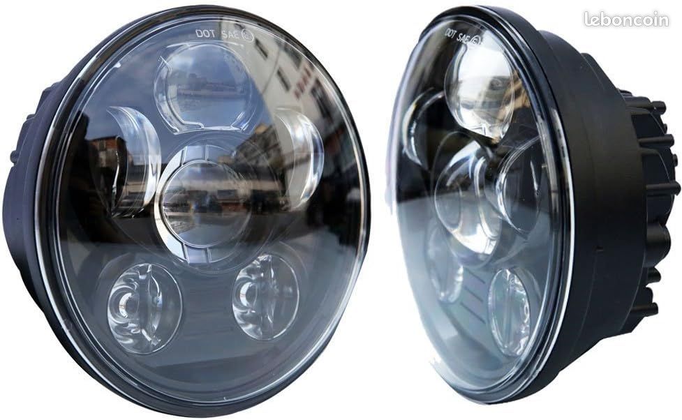 Locisne 5-3 / 4 ""5.75"" Projecteur à LED rond Projecteur Daymaker pour Harley D (image 3)