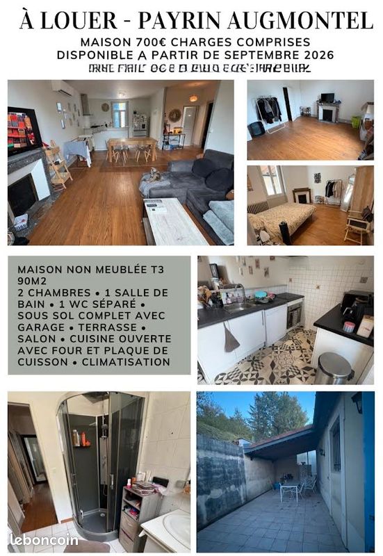 Maison 3 pièces 90 m² · à Payrin-Augmontel · 90 m² · 700 €/mois