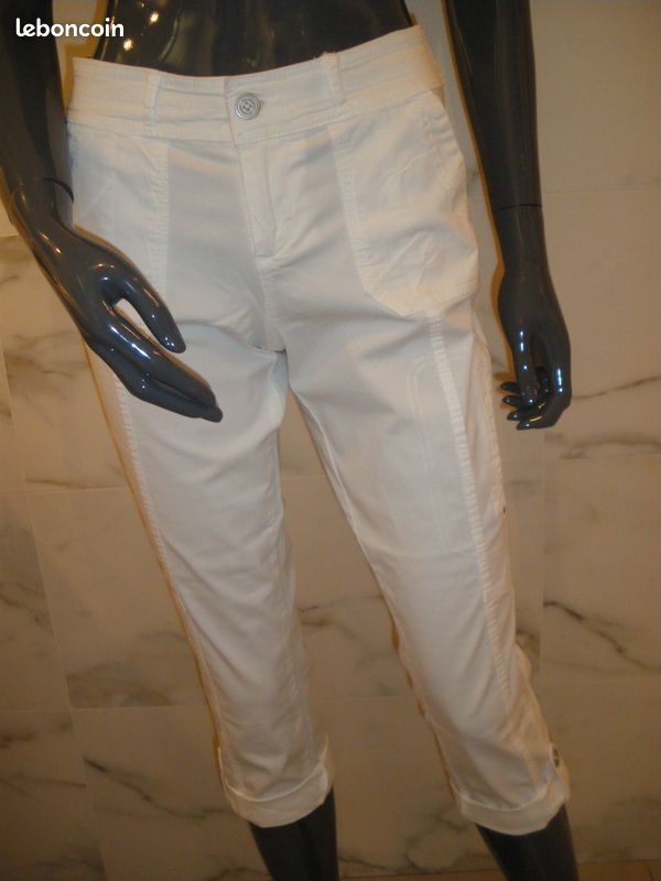Pantacourt/Short Bermuda DTW Homme - Taille L, Couleur Blanc, Occasion Très Bon état, Style Décontracté