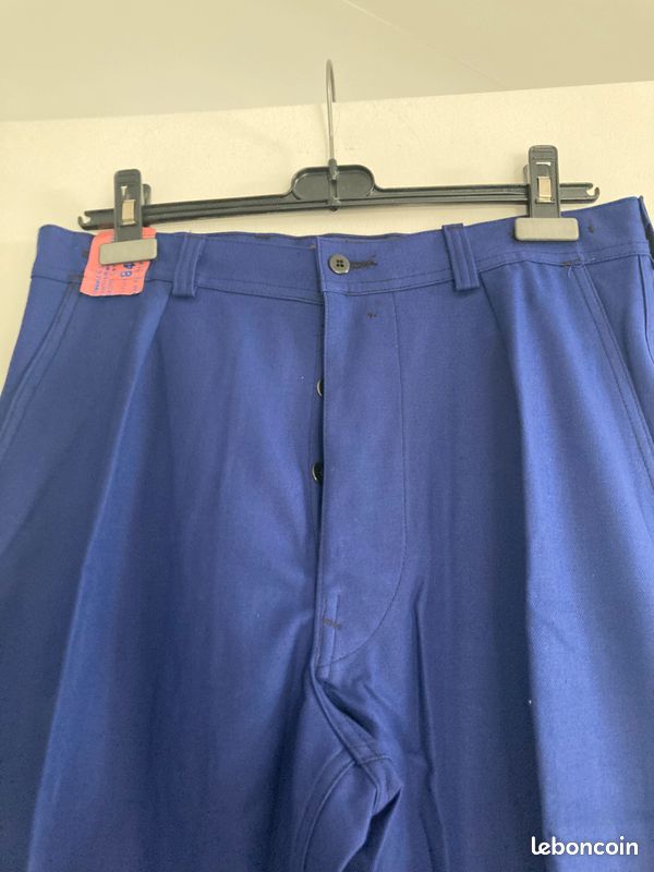 Pantalon Bleu de Travail Homme en Coton Taille 42 Etat Neuf (image 2)