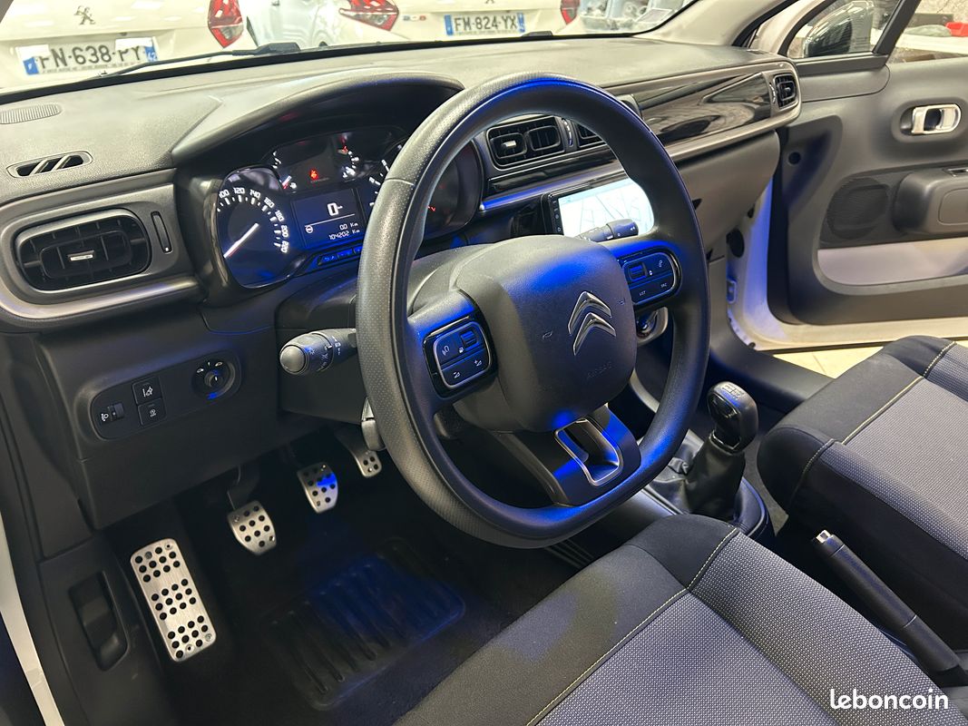 Citroën C3 (3) BlueHDi 100 BVM Feel * véritable ANDROID haut de gamme* 35000 kms * KIT CARBONE (image 6)