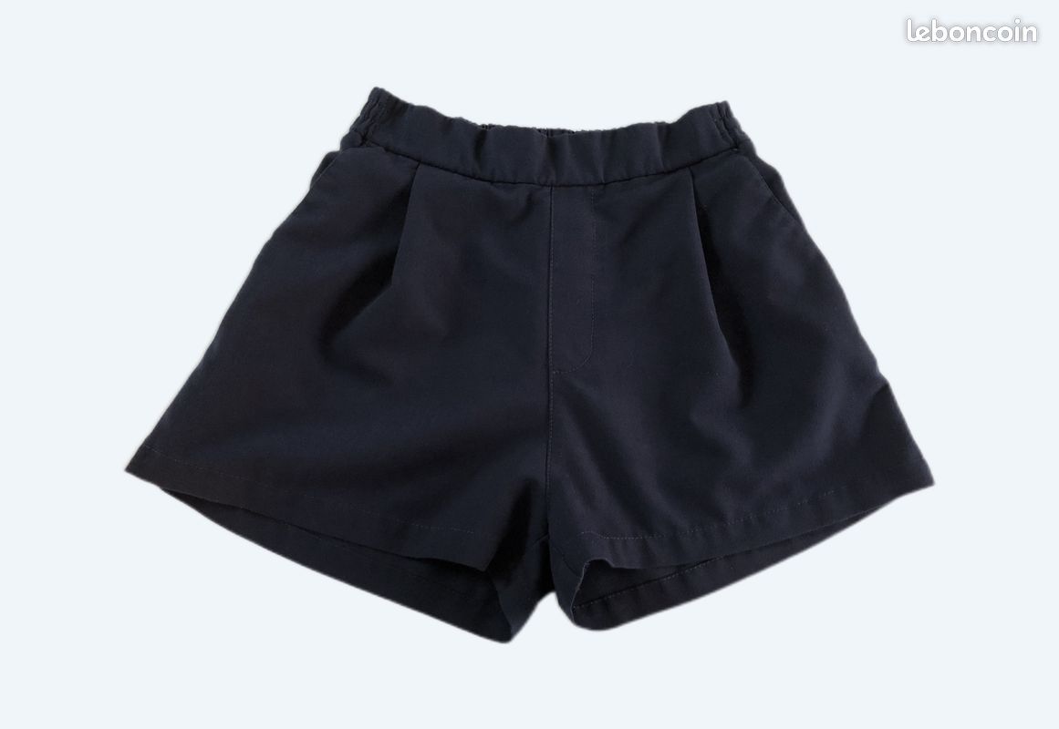 Short en jean large taille haute vintage des années 90, short en jean rétro des années 90, bermuda en denim délavé foncé pour femmes, short en jean large taille haute des années