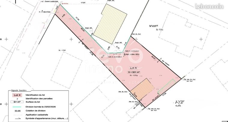 Terrain 501 m² MONTRÉVERD