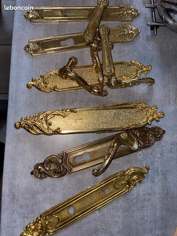 Poignée pour porte - LOUIS XV - cadap - en laiton / traditionnelle