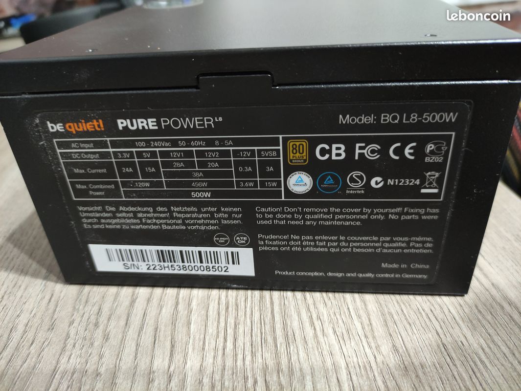 Be Quiet Pure Power L8 - 500W (image 1)