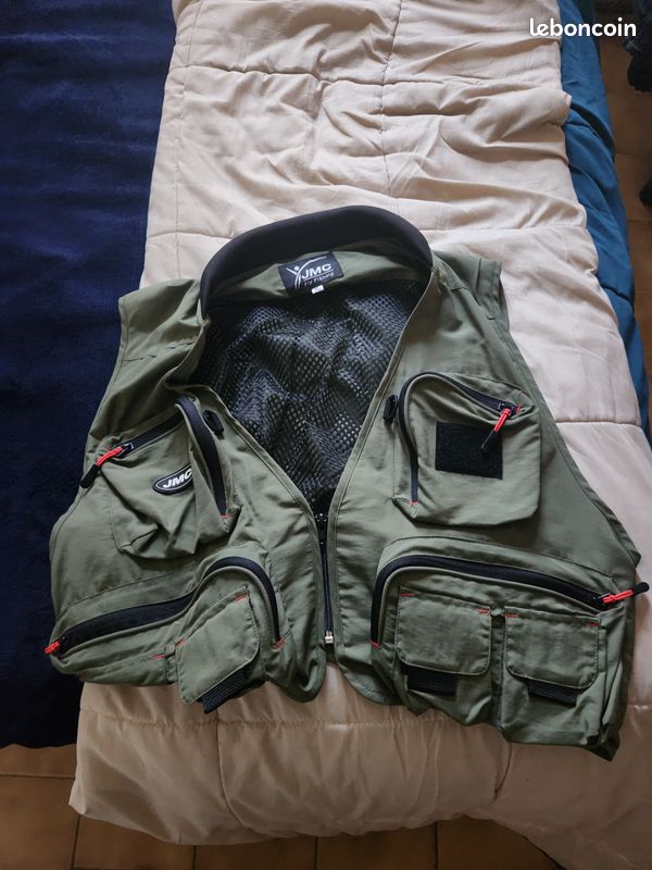 Gilet de pêche à la mouche vintage Orvis homme vert XXL fabriqué aux