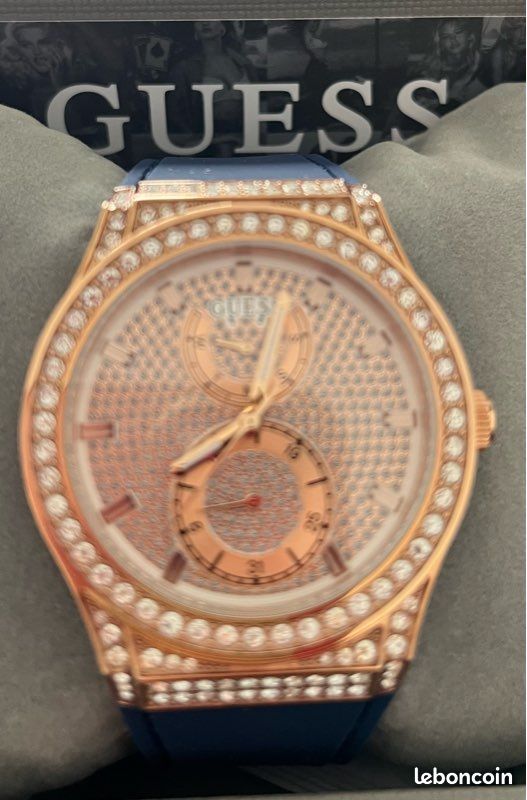 Montre Guess neuve femme – Doré rose bleu – Modèle GW0439L4