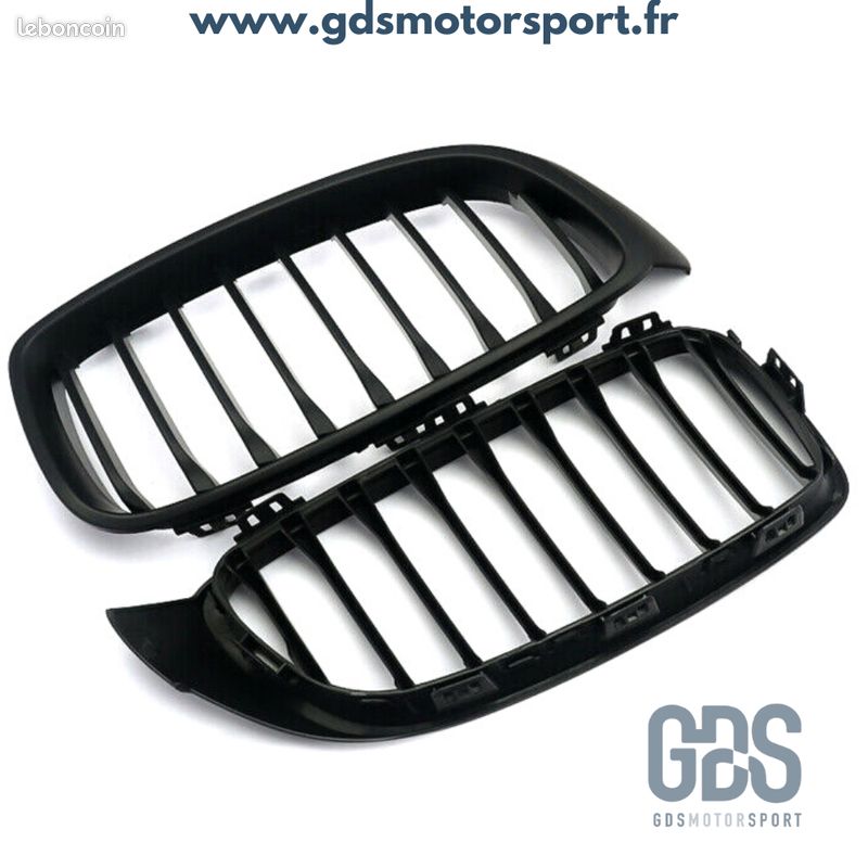 2 GRILLE DE CALANDRE DOUBLE LAME NOIR MAT BMW SERIE 4 F32 F33 F36 F82 F83  COUPE CABRIOLET - ADTUNING FRANCE