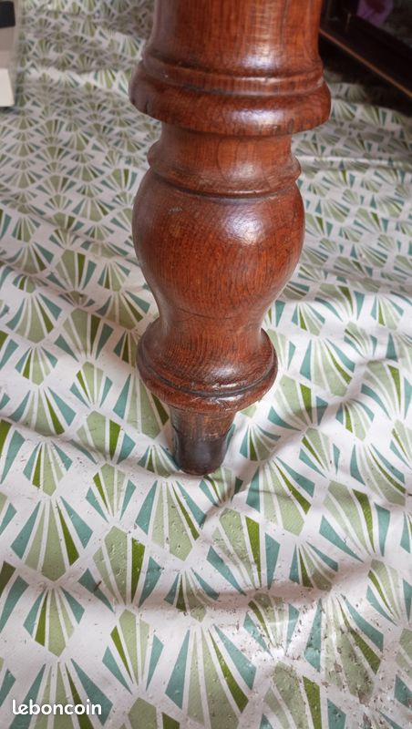 Table ancienne demi-lune en noyer (image 7)