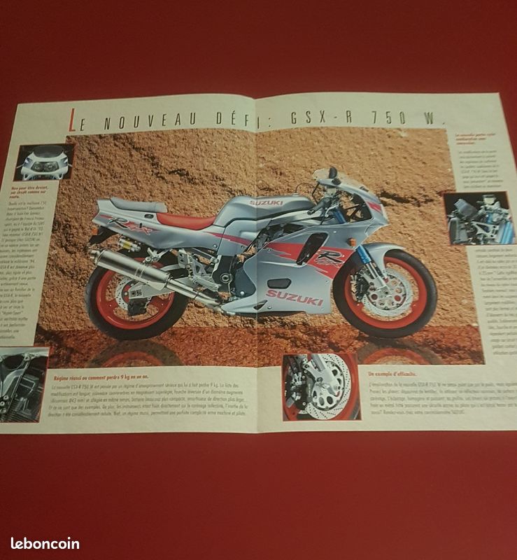 Moto Suzuki gsxr w 750 catalogue 1994 Équipement moto