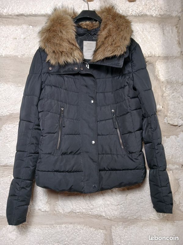 Doudoune Fourrure Doudoune Noir Femme Bershka Doudoune Noire Col