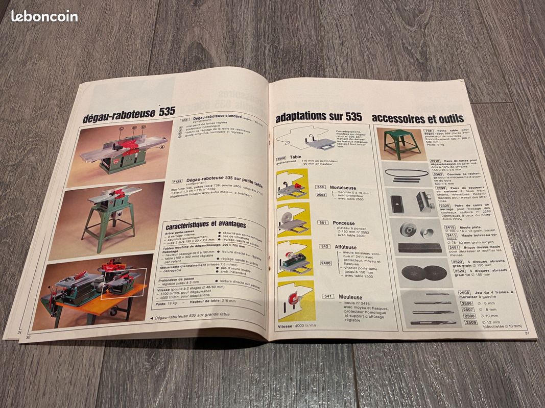 Lot De 6 Fiches Techniques Anciennes KITY (1970-1978) - Pour Machines à Bois - Occasion Bon état