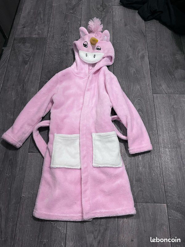 Bathrobe Peignoir De Bain Licorne Peignoir Enfant Licorne Rose