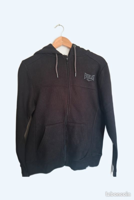 Doudoune Homme Everlast - Noire - Double fermeture zippée - Capuche