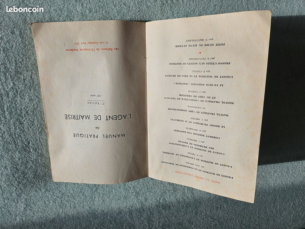 Manuel pratique de l'agent de maîtrise 1961 (image 5)