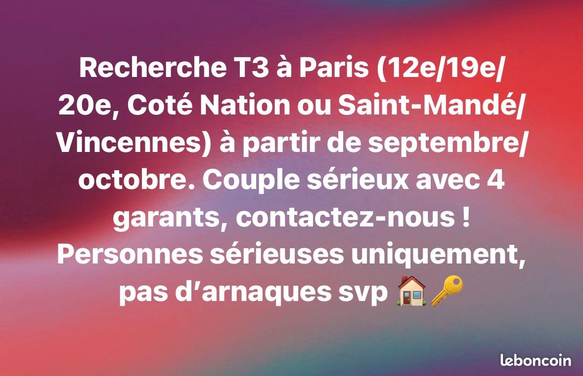 Appartement 3 pièces 35 m² · à Paris · 35 m² · 1 400 €