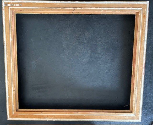 Cadre Ancien En Chêne Ciré Ou Cérusé - Dimensions 40 X 59 Cm - Pour Peinture